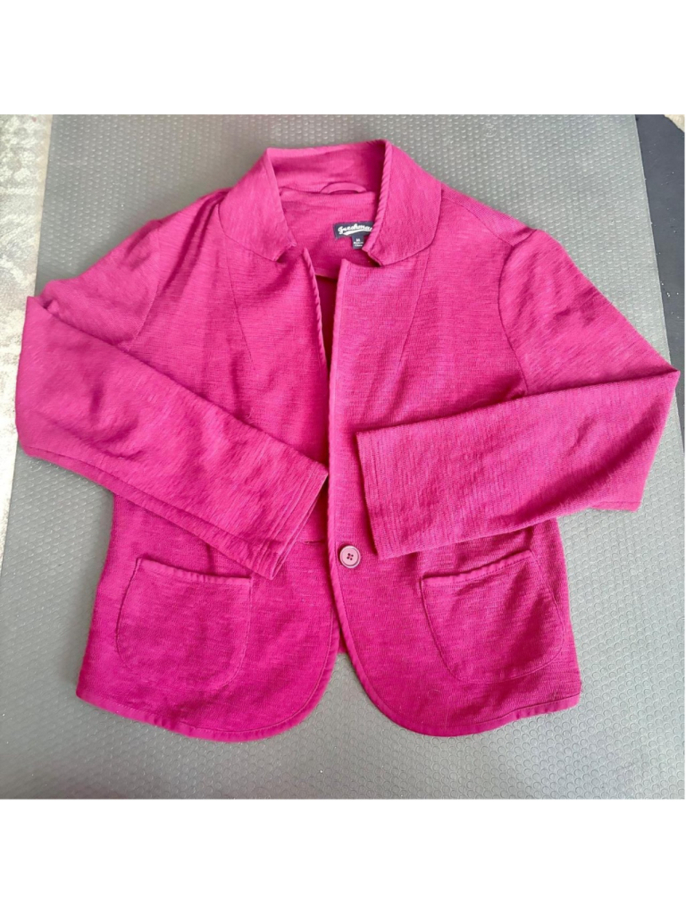 Freshman Magenta Pink Knit Casual Blazer (Medium)